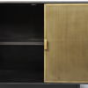 Newsome II 79Lx16Wx33H Black and Gold Metal 4 Cabinet Door Sideboard thumbnail 10