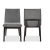 Charlie Dining Chair Dark Grey – Set Of Two, by Moe's Home, 20.25" width x 35" height x 24.25" depth thumbnail 2