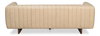 Denys Leather Sofa  Cappuccino White, by Sarreid, 2'11" length x 7'1" width x 2'4" height thumbnail 3