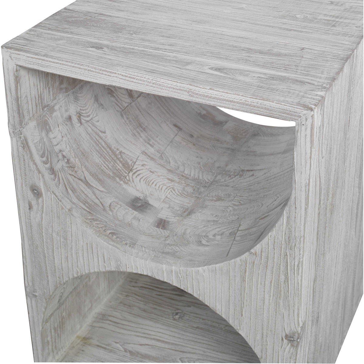 Hans White Side Table, Side & End Table by Uttermost, 18" width x 25" height x 18" depth View 5
