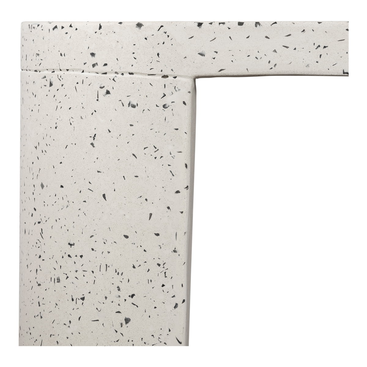 Lyon Outdoor Bench White Terrazzo, by Moe's Home, 5'10.9" width x 1'5.7" height x 1'3" depth View 4