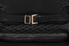 The Harley Chair  Onyx Black Leather, by Sarreid, 1'11" length x 1'11" width x 2'9" height thumbnail 6