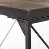Trestman III 66L x 18W Brown Wood Top with Black Iron Base Accent Bench, Benche by Mercana, 66" length x 17.75" width x 16.75" height thumbnail 9