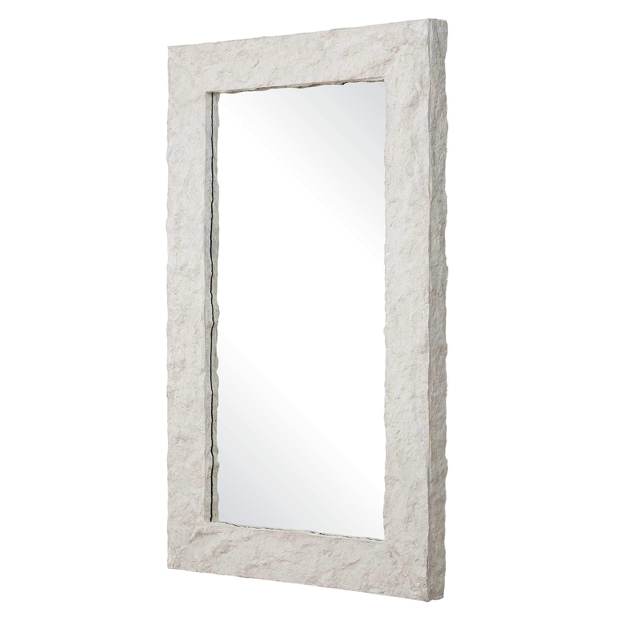 Quarry Rectangle Stone Veneer Mirror, by Uttermost, 28" width x 48" height x 3" depth View 5