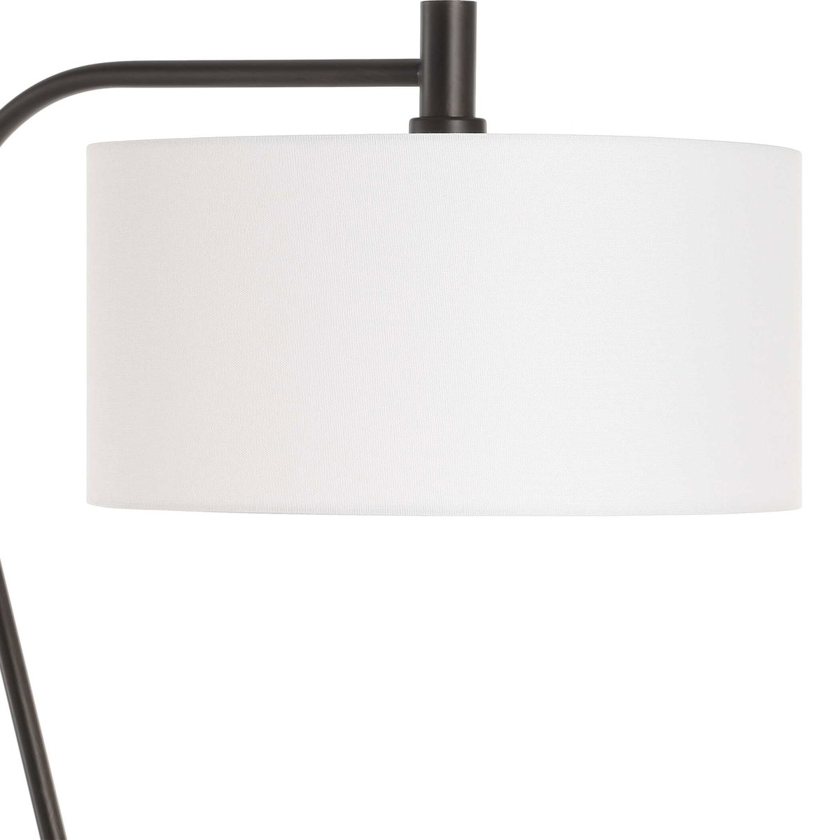 Irwin Curved Brass Floor Lamp, by Uttermost, 23" width x 64.25" height x 16" depth View 6