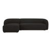 Faye Left Sectional Black Boucle, Sectional Sofa by Moe's Home, 112" width x 29.8" height x 59.65" depth thumbnail 1
