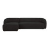 Faye Left Sectional Black Boucle, Sectional Sofa by Moe's Home, 113.75" width x 29.5" height x 60.25" depth thumbnail 1