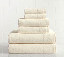 Online Designer Bathroom Noelle Towel Bundle, Bath/Hand/Washcloth, Ivory Tusk, Set of 6