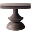 Crossman 60' Round Dark Brown/Gray Solid Wood Table Top & Base Dining Table thumbnail 6
