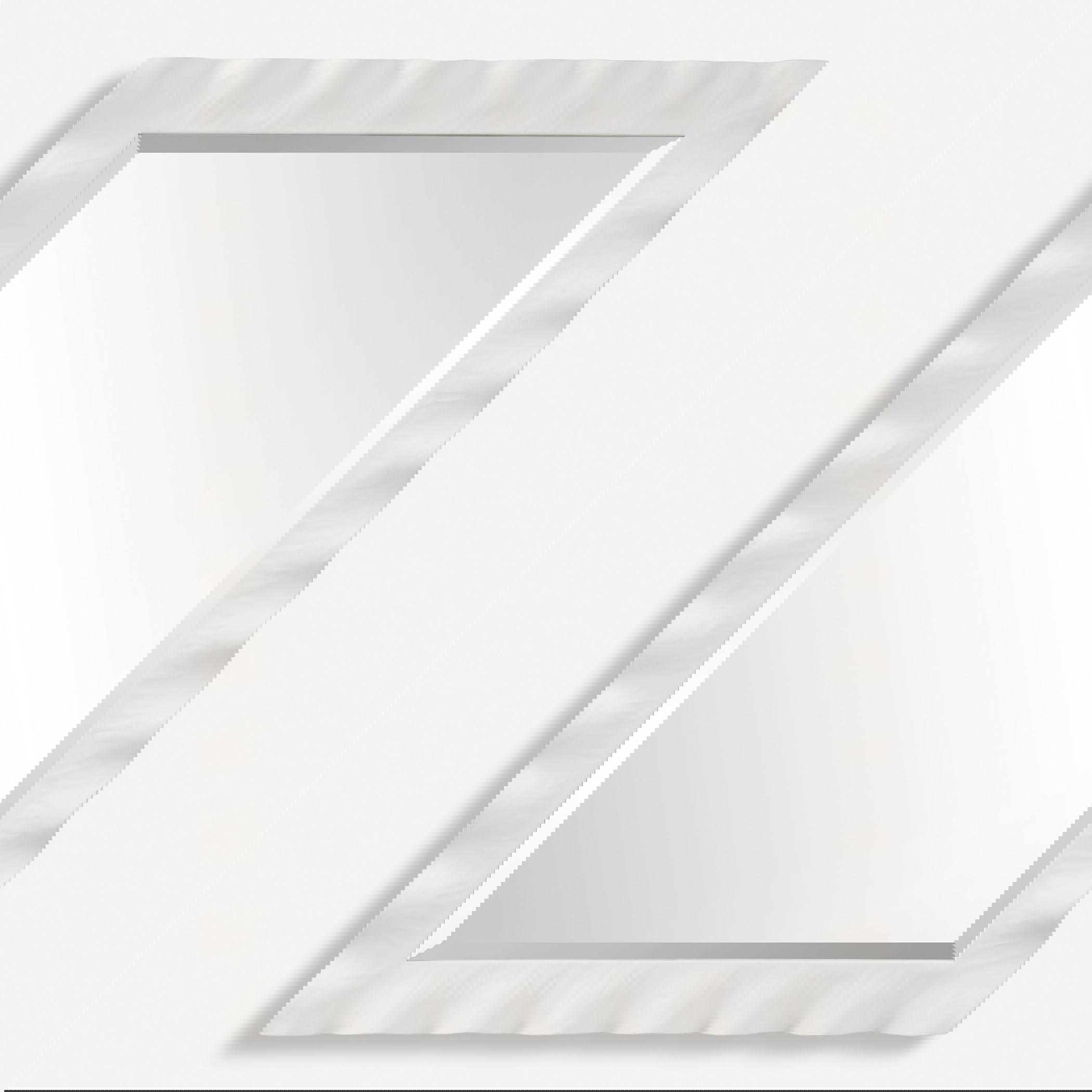 Haya White Scalloped Mirror, by Uttermost, 28.25" width x 40" height x 3" depth View 1