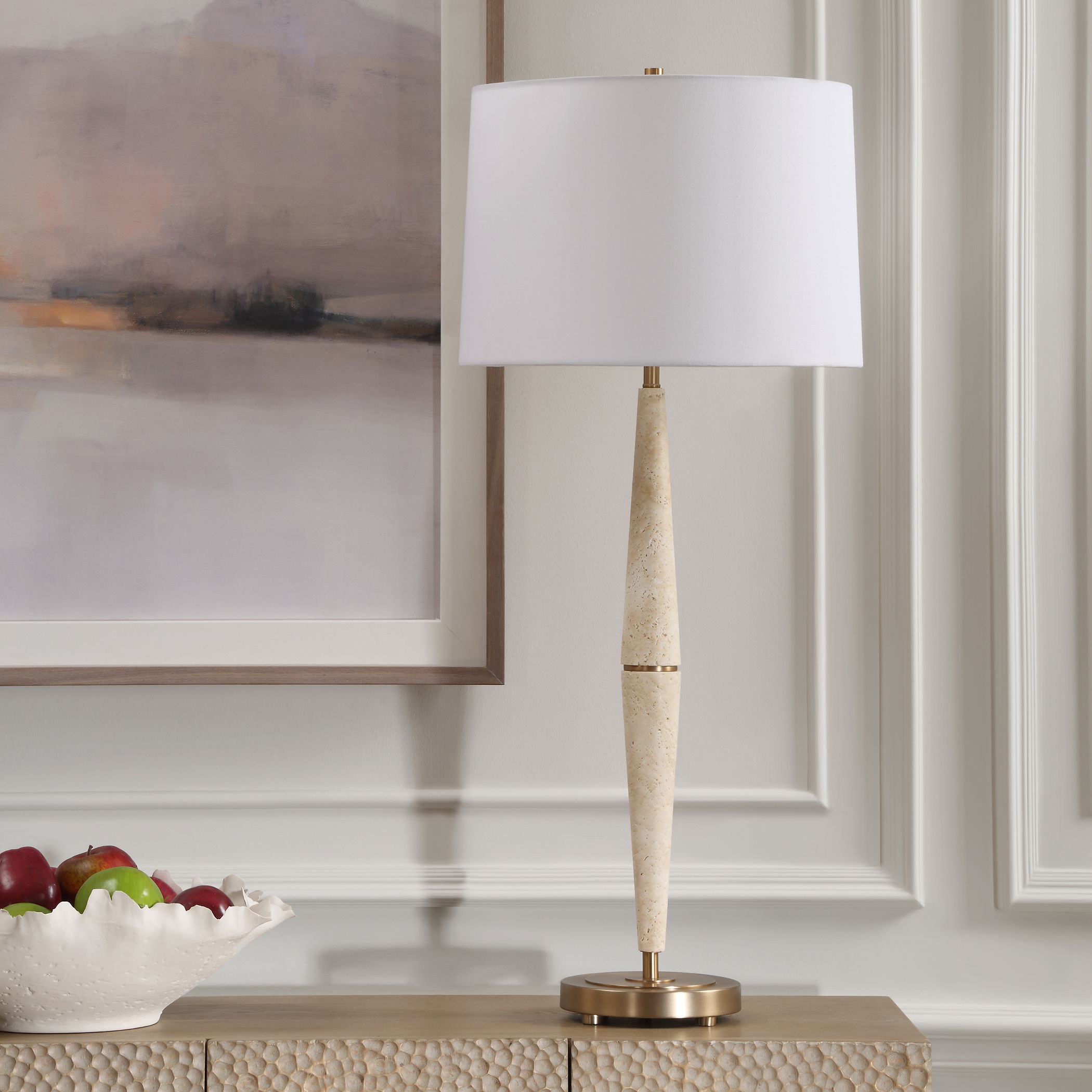 Palu Travertine Table Lamp large image 