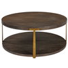 Palisade Round Wood Coffee Table, Furniture by Uttermost, 40" width x 17" height x 40" depth thumbnail 6