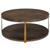 Palisade Round Wood Coffee Table, by Uttermost, 40" width x 17" height x 40" depth thumbnail 6