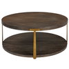 Palisade Round Wood Coffee Table, by Uttermost, 40" width x 17" height x 40" depth thumbnail 6