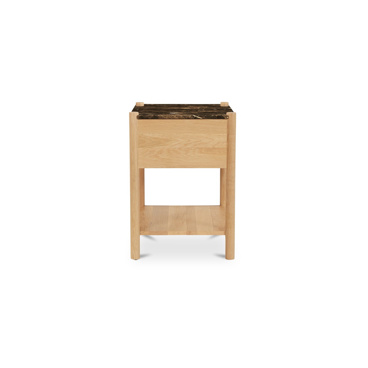 Elio Nightstand Dark Emperador Marble, by Moe's Home, 20" width x 24" height x 17" depth View 4