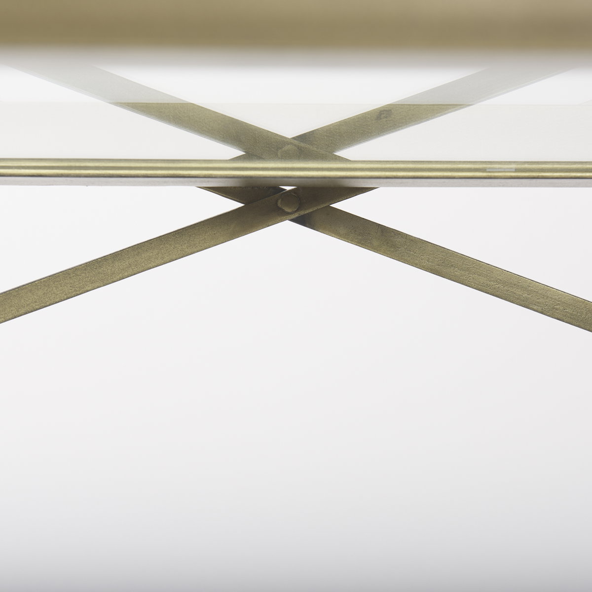 Trey  Gold Metal with Glass Console Table, by Mercana, 72" length x 16" width x 30" height View 9