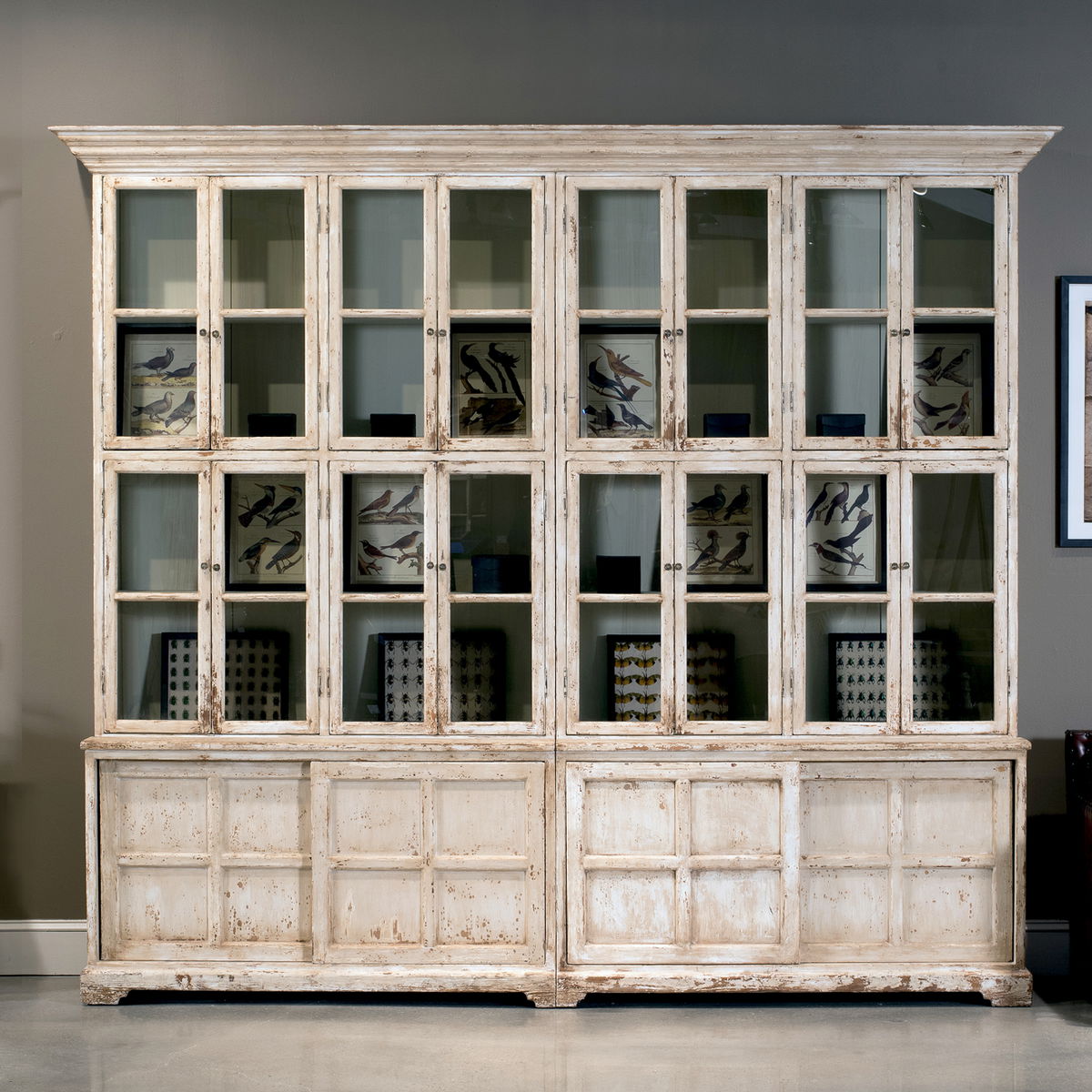 Glass Front Bookcase, by Sarreid, 1'10" length x 10'1" width x 8'10" height View 13