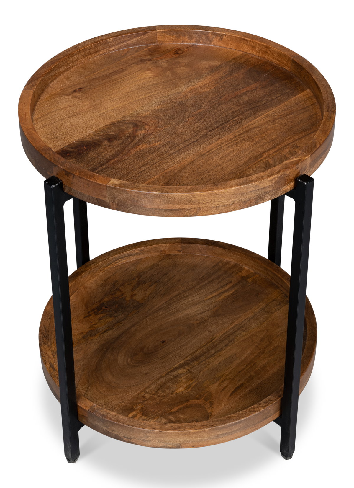 Profile Round End Table, by Sarreid, 1'10" length x 1'10" width x 2' height View 10