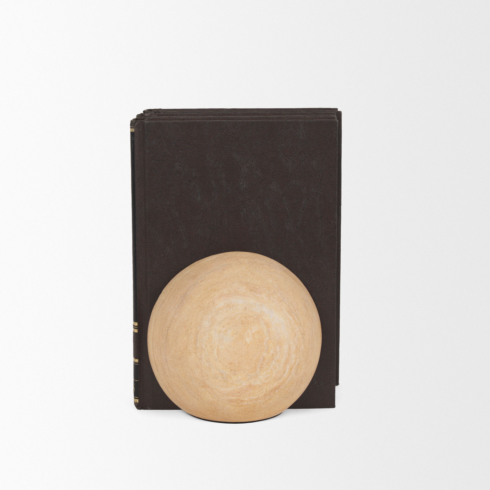 Rahmi Sandstone Orb Bookends, by Mercana, 5.5" length x 5.5" width x 5.25" height View 5