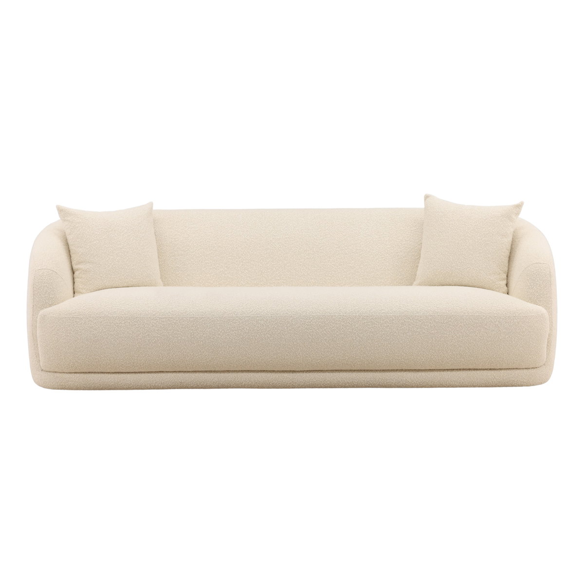 Yulissa Sofa Cream, Sofas & Sectional by Dovetail, 94.5" width x 30" height x 38.5" depth View 2