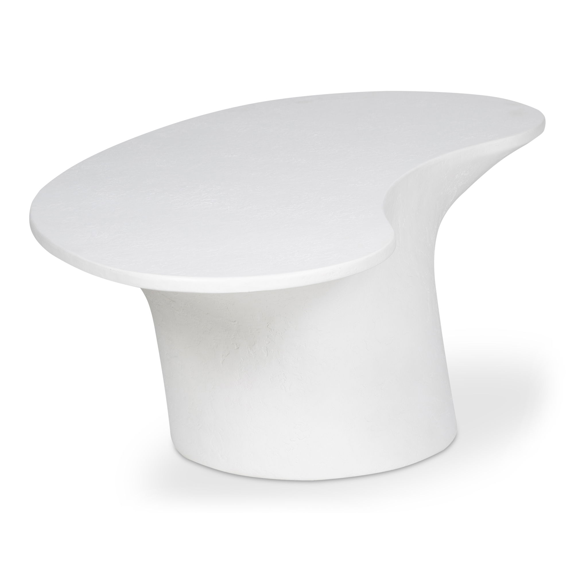 Yumi Outdoor Coffee Table White, by Moe's Home, 47" width x 15.5" height x 23.6" depth View 3