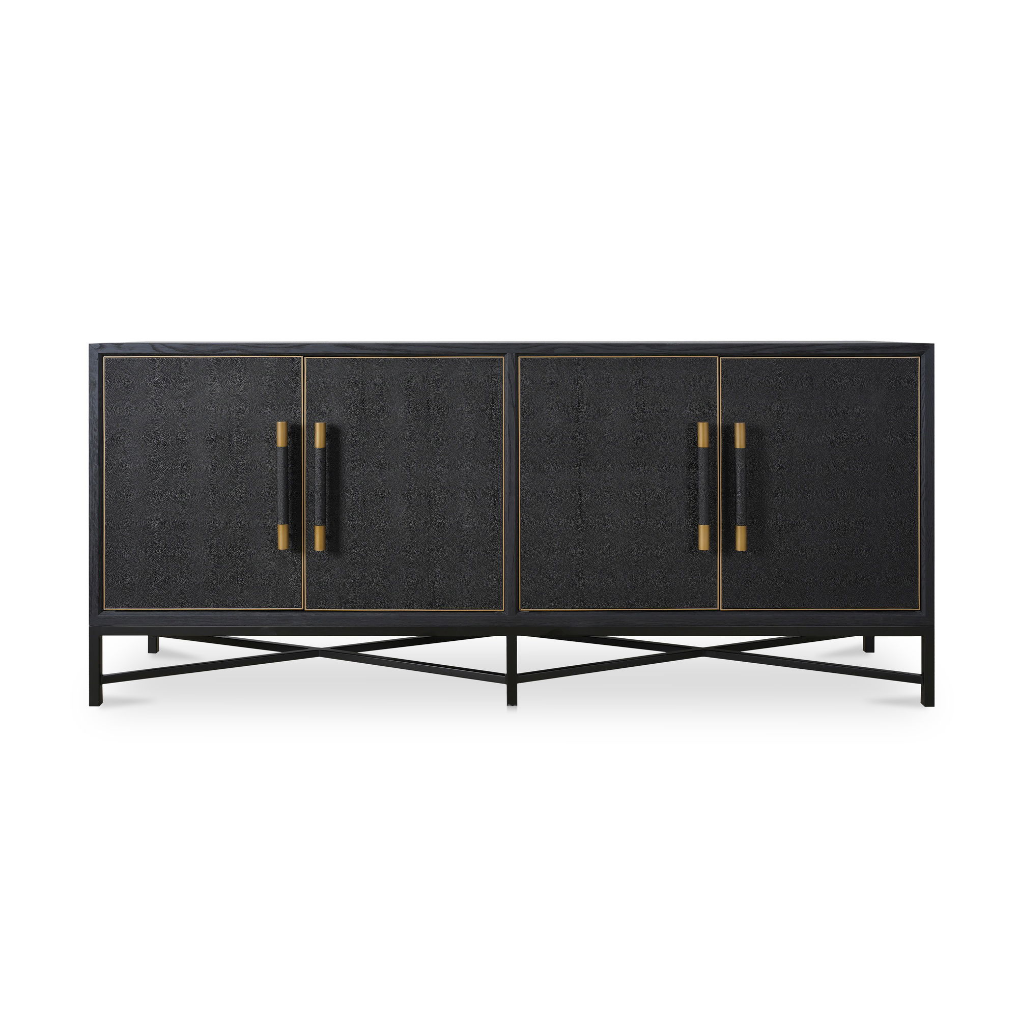 Mako Sideboard Black, Cabinets & Sideboard by Moe's Home, 76" width x 34" height x 18" depth