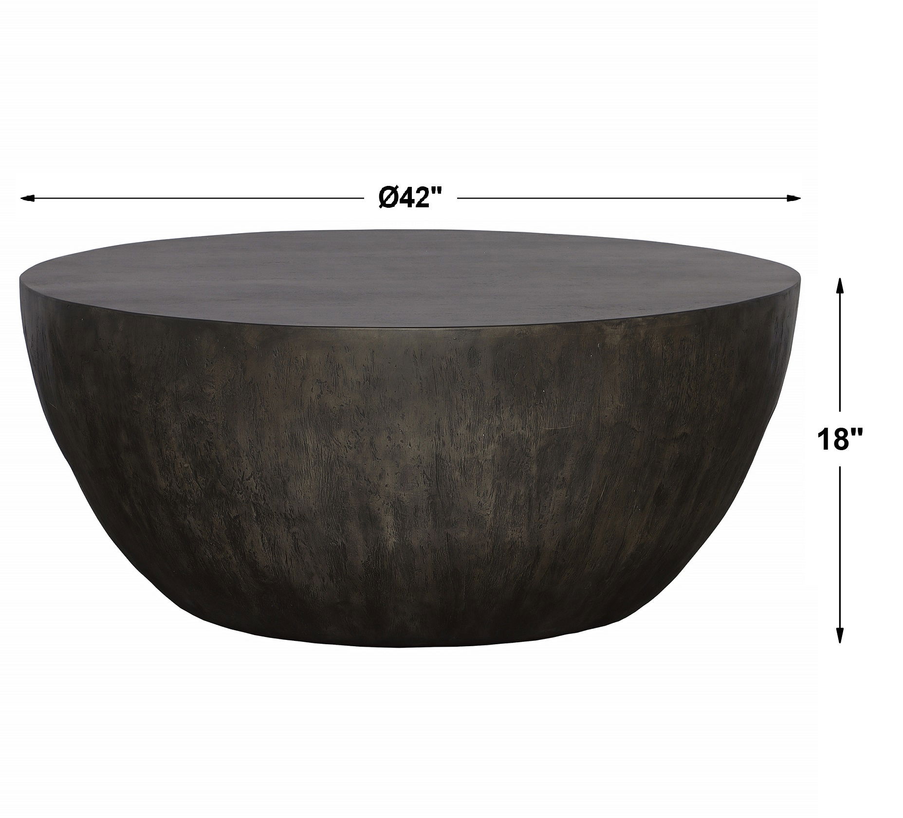 Lark Round Wood Coffee Table, Furniture by Uttermost, 42" width x 18" height x 42" depth View 3