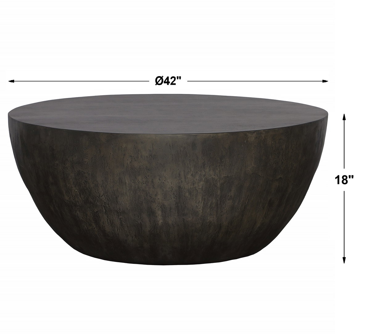Lark Round Wood Coffee Table, Furniture by Uttermost, 42" width x 18" height x 42" depth View 3
