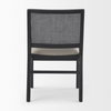 Wynn Cane Back Dining Side Chair | Beige Fabric with Black Wood, Dining Chair by Mercana, 20.47" length x 24.61" width x 34.06" height thumbnail 7