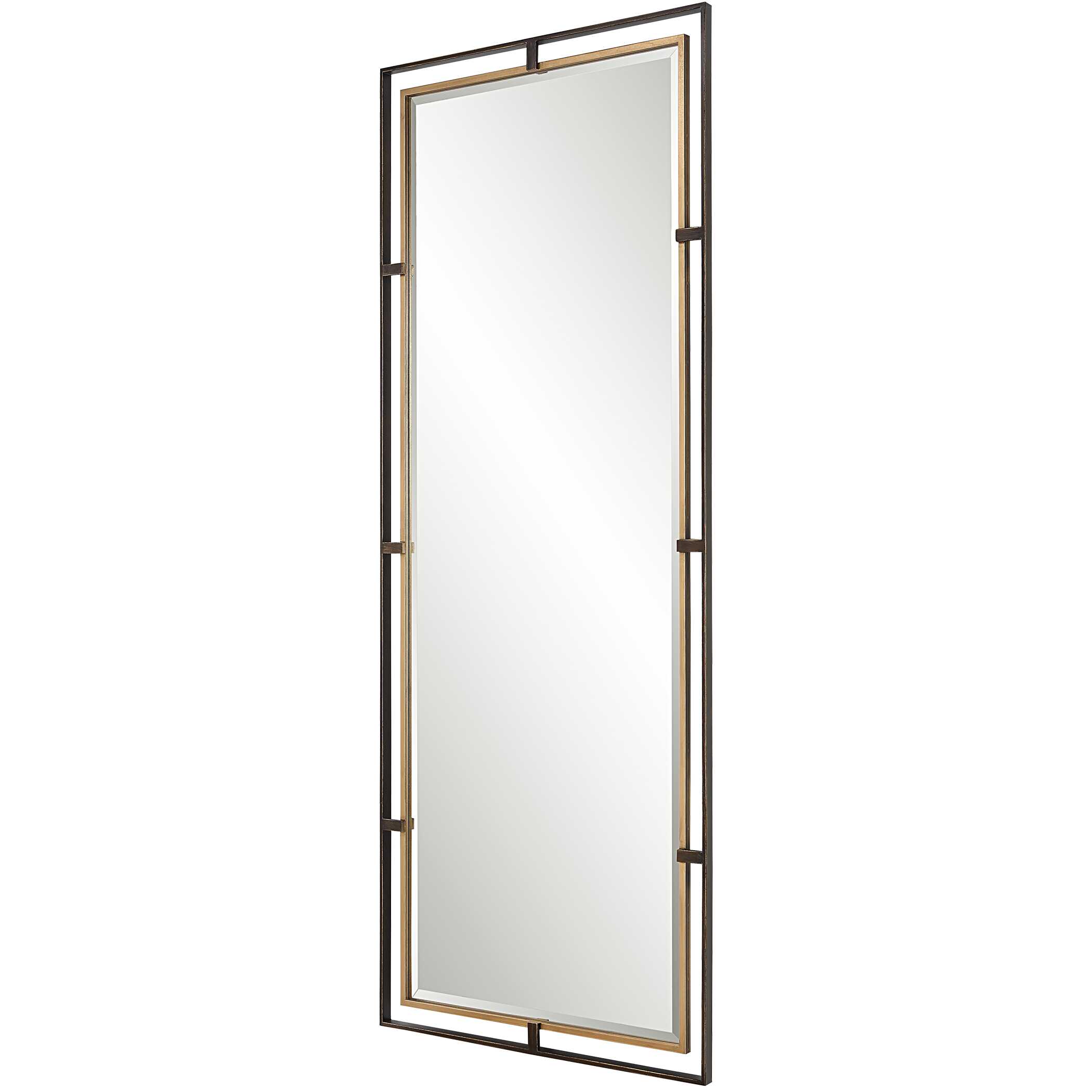 Carrizo Tall Bronze & Gold Mirror, by Uttermost, 32" width x 82" height x 1.25" depth View 5