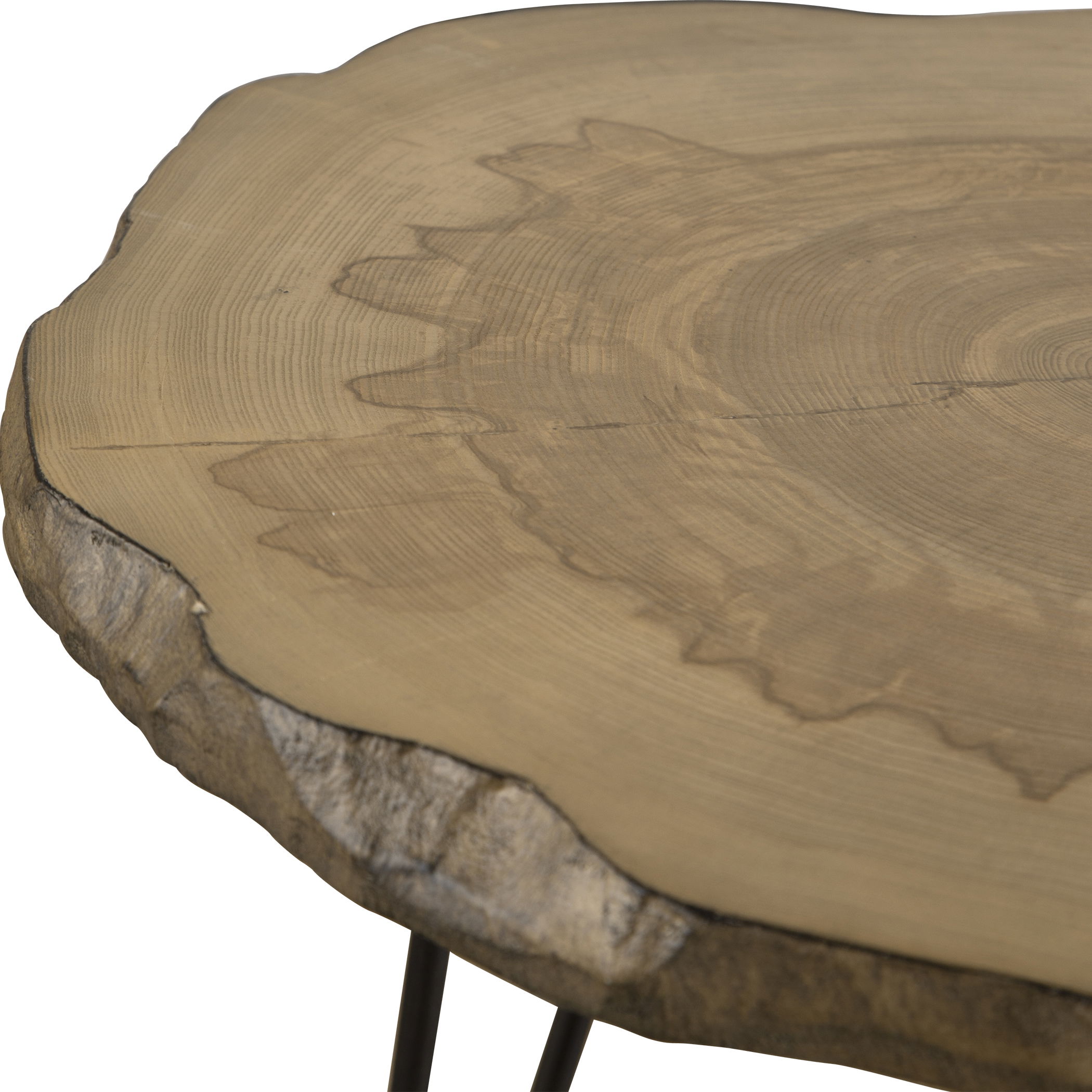 Runay Wood Slab Side Table large image 