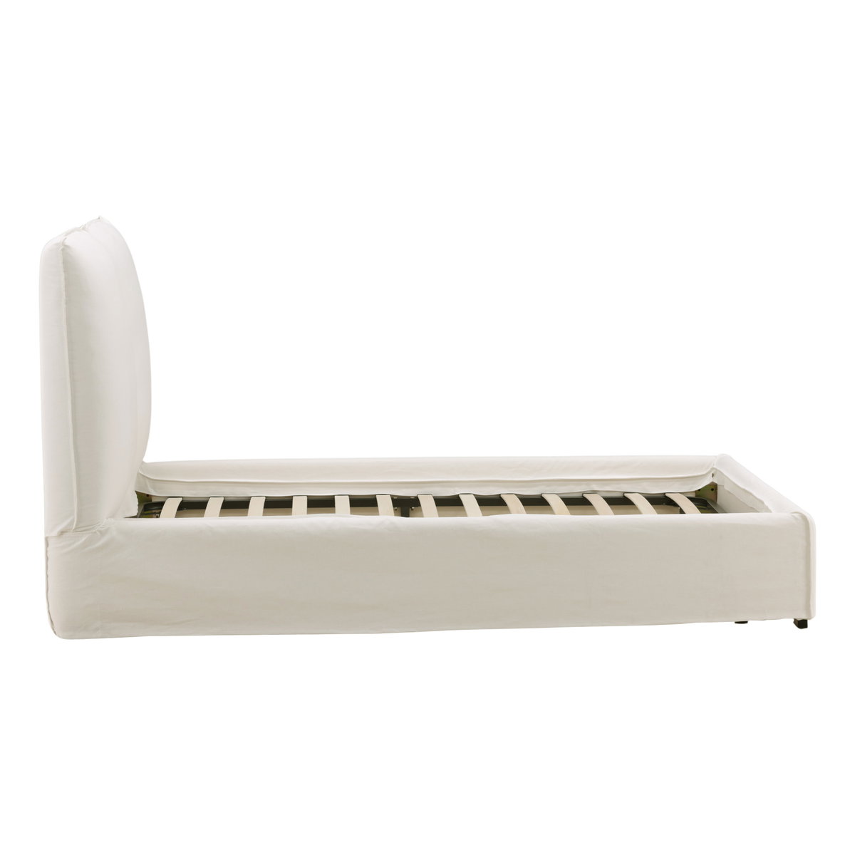 Omari Bed Queen Off White, by Dovetail, 70" width x 48" height x 91" depth View 3