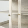 Arelius 36L x 18W x 32H White Wood, Gold Metal Base with 2 Glass Doors Accent Cabinet, Cabinets & Chest by Mercana, 36" length x 18.75" width x 32" height thumbnail 10