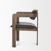 Shiro Medium Brown with Espresso Brown Leather Dining Chair thumbnail 4