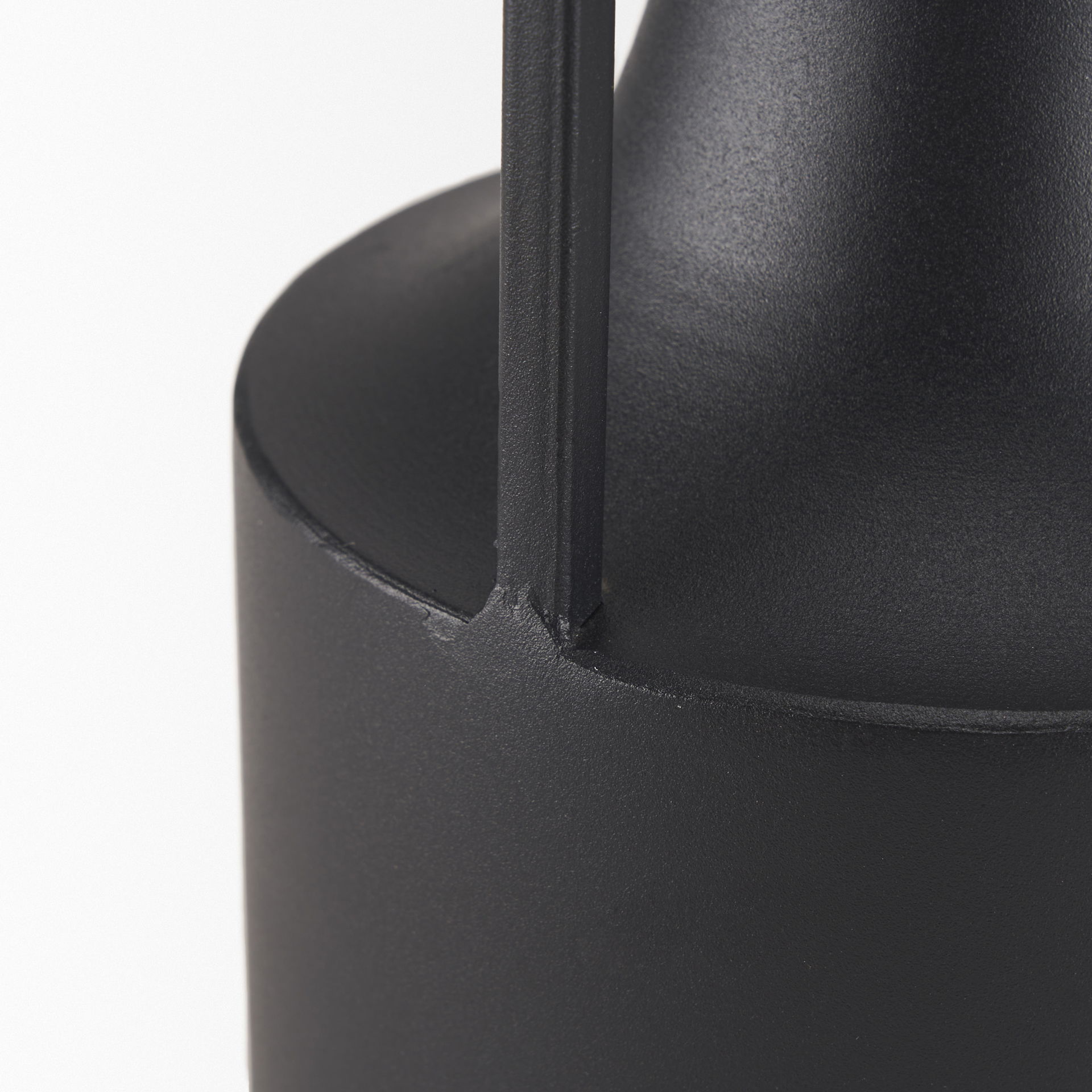 Tovi Tall Matte Black Narrow Metal Vase large image 