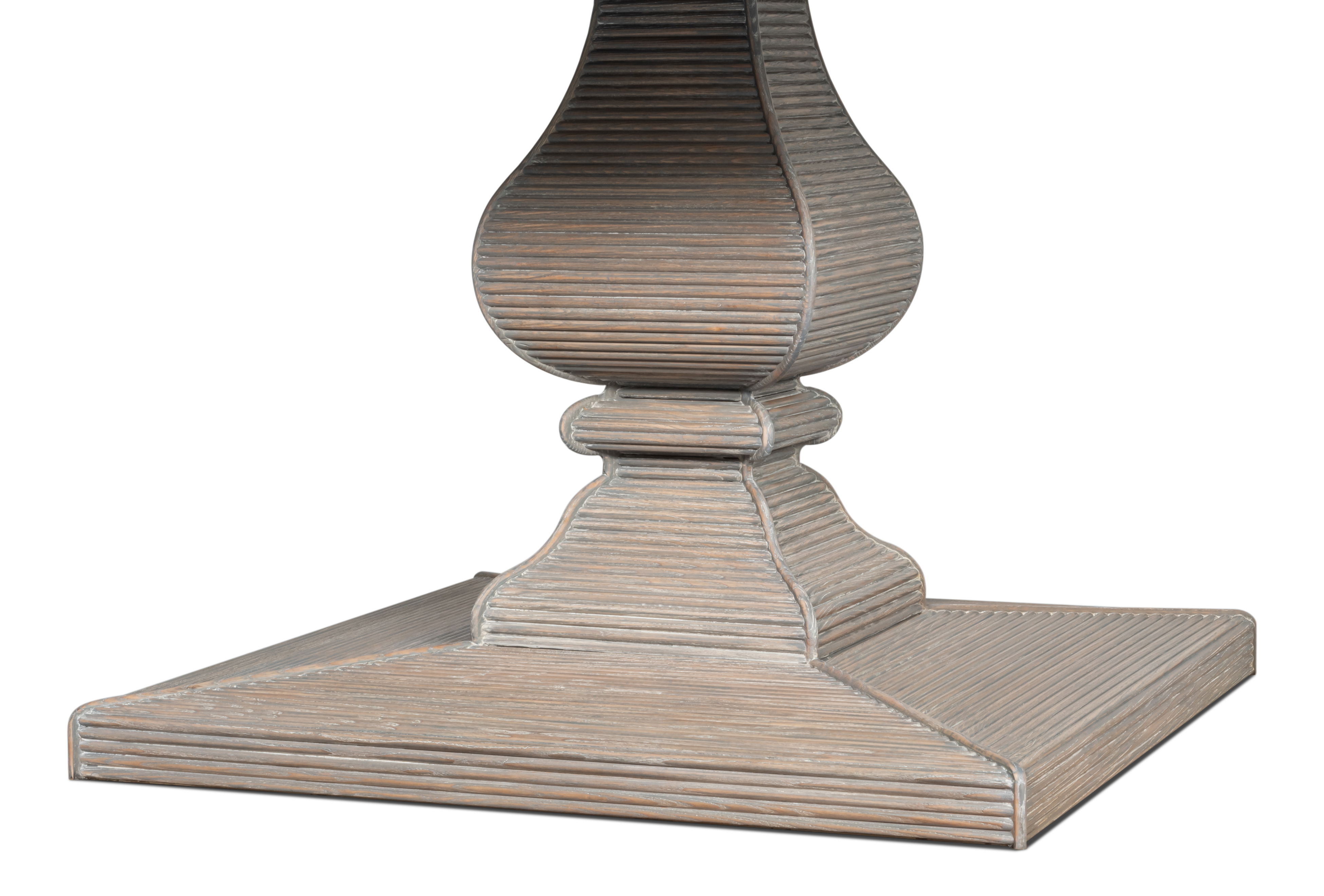 Kelso Jupe Dining Table,Moonskin,M, by Sarreid, 55" length x 55" width x 30" height View 7