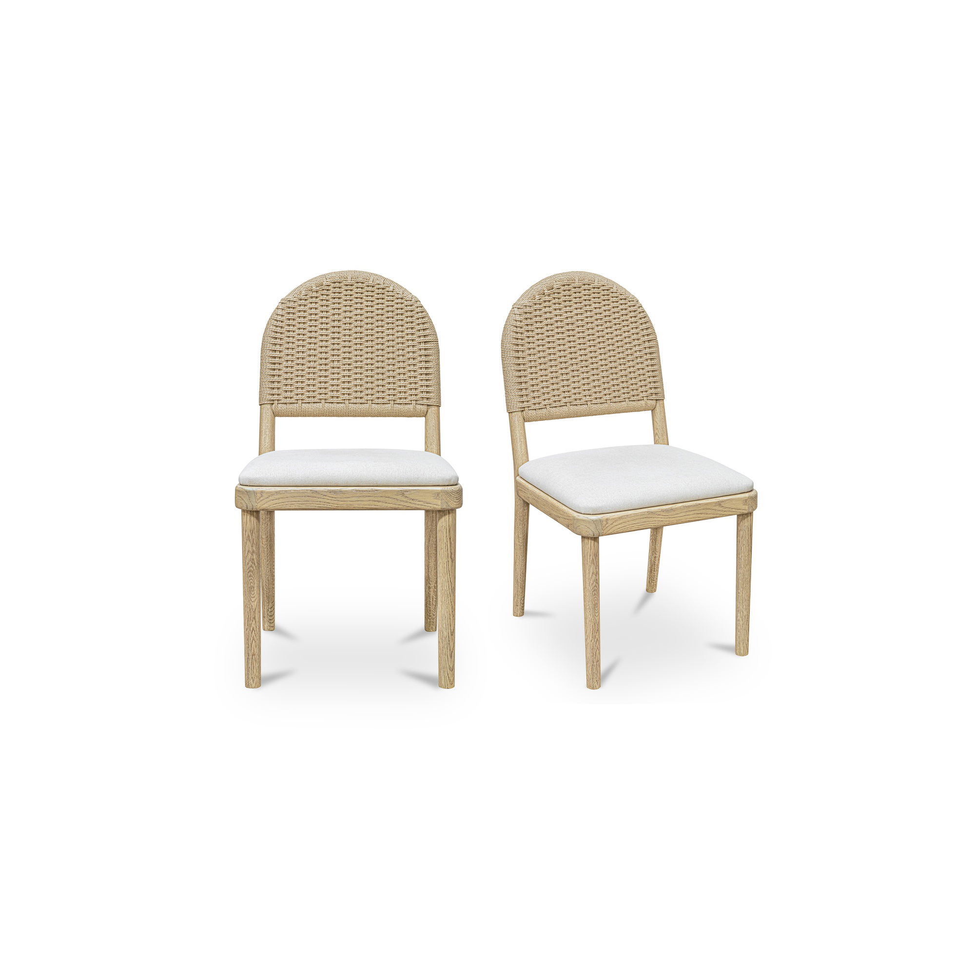 Claire Dining Chair Natural-set Of Two, by Moe's Home, 20.8" width x 35.1" height x 22" depth View 1