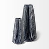 Bashir I Small Dark Navy Gloss Ceramic Vase, by Mercana, 5.12" length x 5.12" width x 10.24" height thumbnail 6