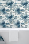 Water Lily Dark Blue Wallpaper thumbnail 2