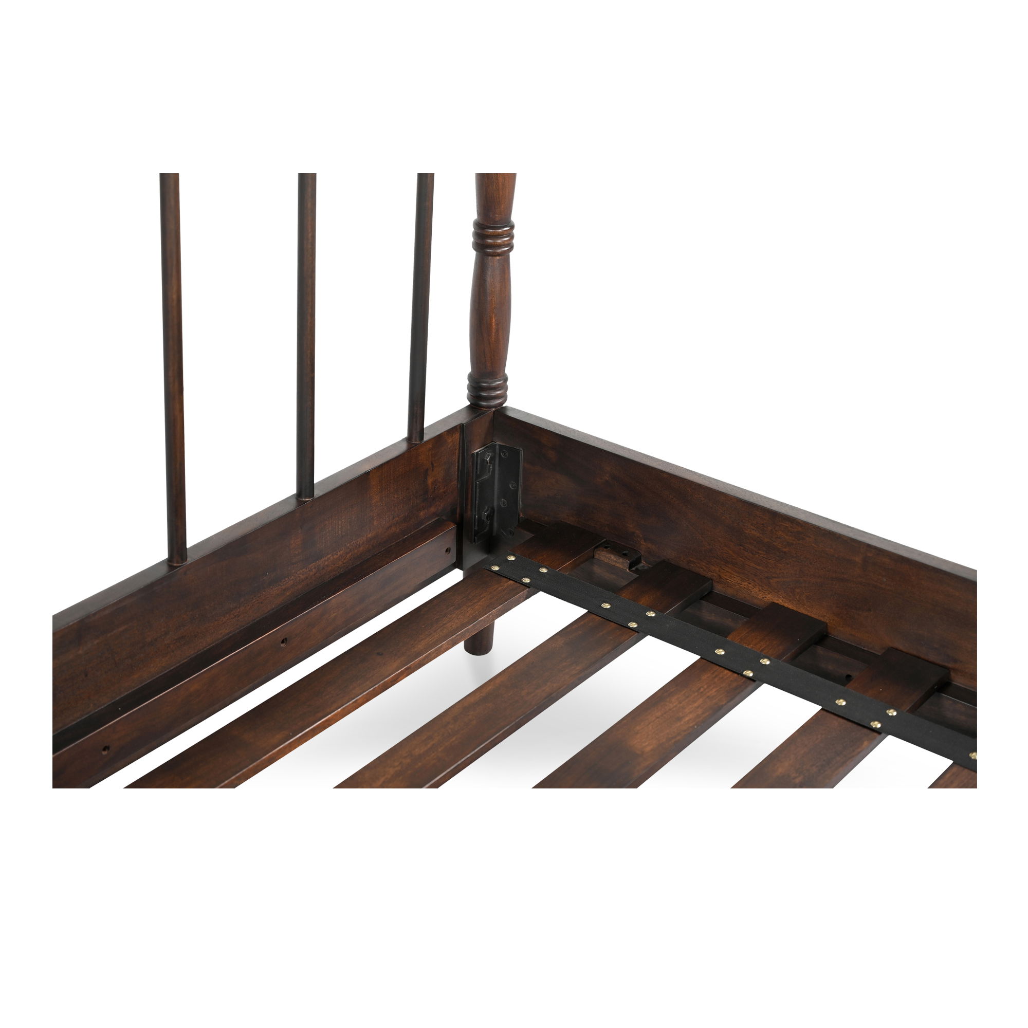 Vivian Queen Bed Dark Brown, by Moe's Home, 63.95" width x 45" height x 84.45" depth View 12