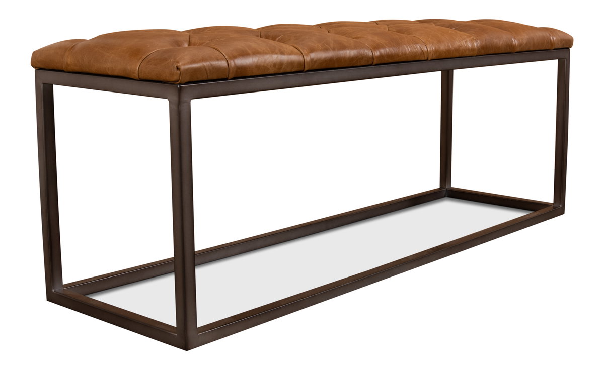 Cologne Long Stool, by Sarreid, 1'4" length x 4'4" width x 1'8" height View 3