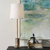 Sepia Brown Marble Buffet Lamp, by Uttermost, 1' width x 3' height x 1' depth thumbnail 2