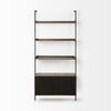 Grace 37.5L x 20W x 82H Two-Toned Brown Wood Three Shelf Shelving Unit thumbnail 2