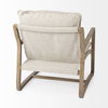 Brayden 28.3L x 34.1W x 35H Light Brown Wood with Beige Fabric Seat Accent Chair thumbnail 9