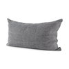 Ramone 14x26 White and Black Fabric Pillow Cover, Decorative Pillow by Mercana, 14" length x 26" width x 0.2" height thumbnail 1