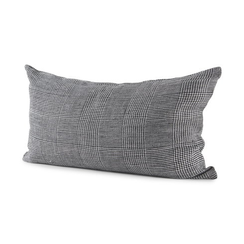Ramone 14x26 White and Black Fabric Pillow Cover