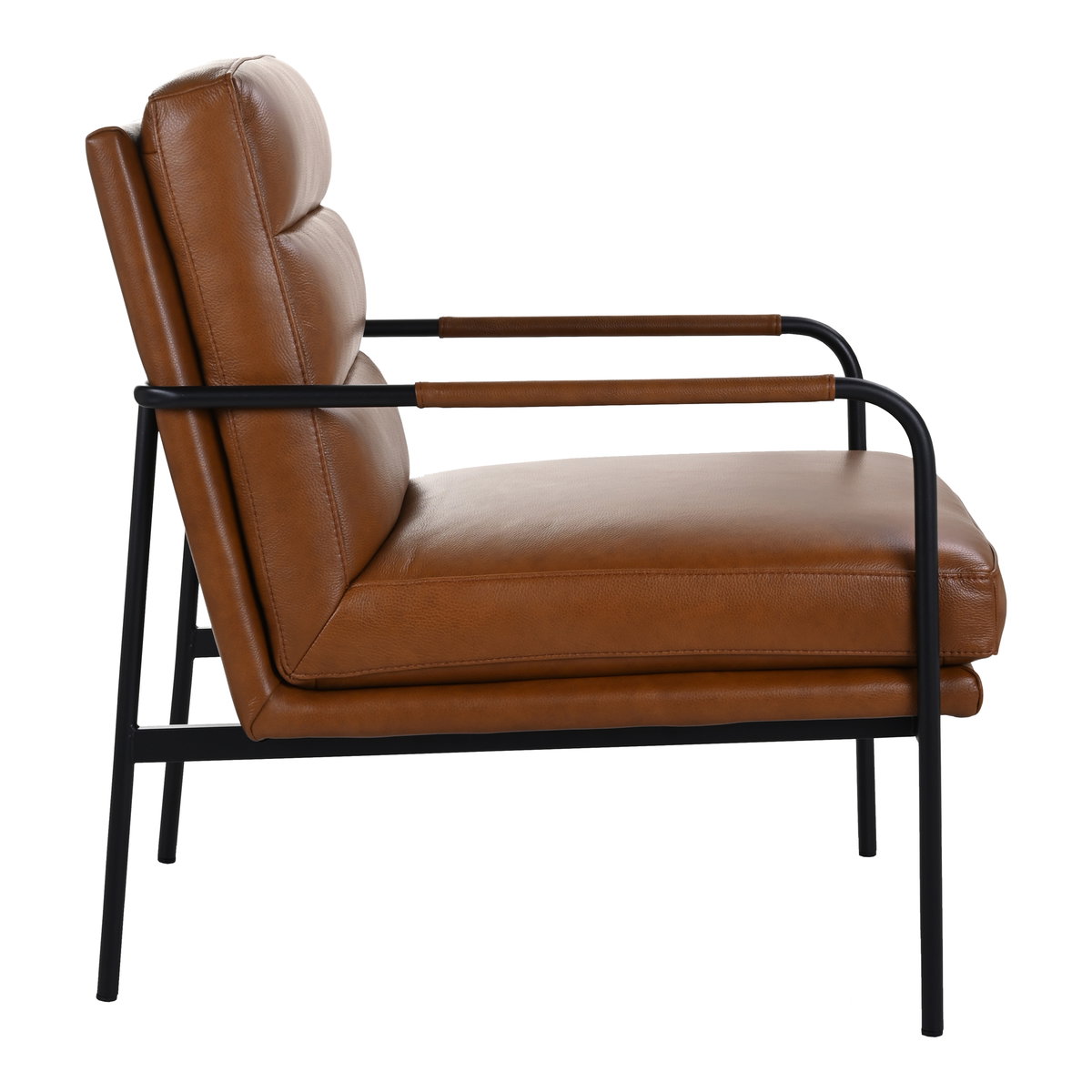 Verlaine Armchair Chestnut Brown, Accent Chair by Moe's Home, 23.5" width x 32" height x 31" depth View 2