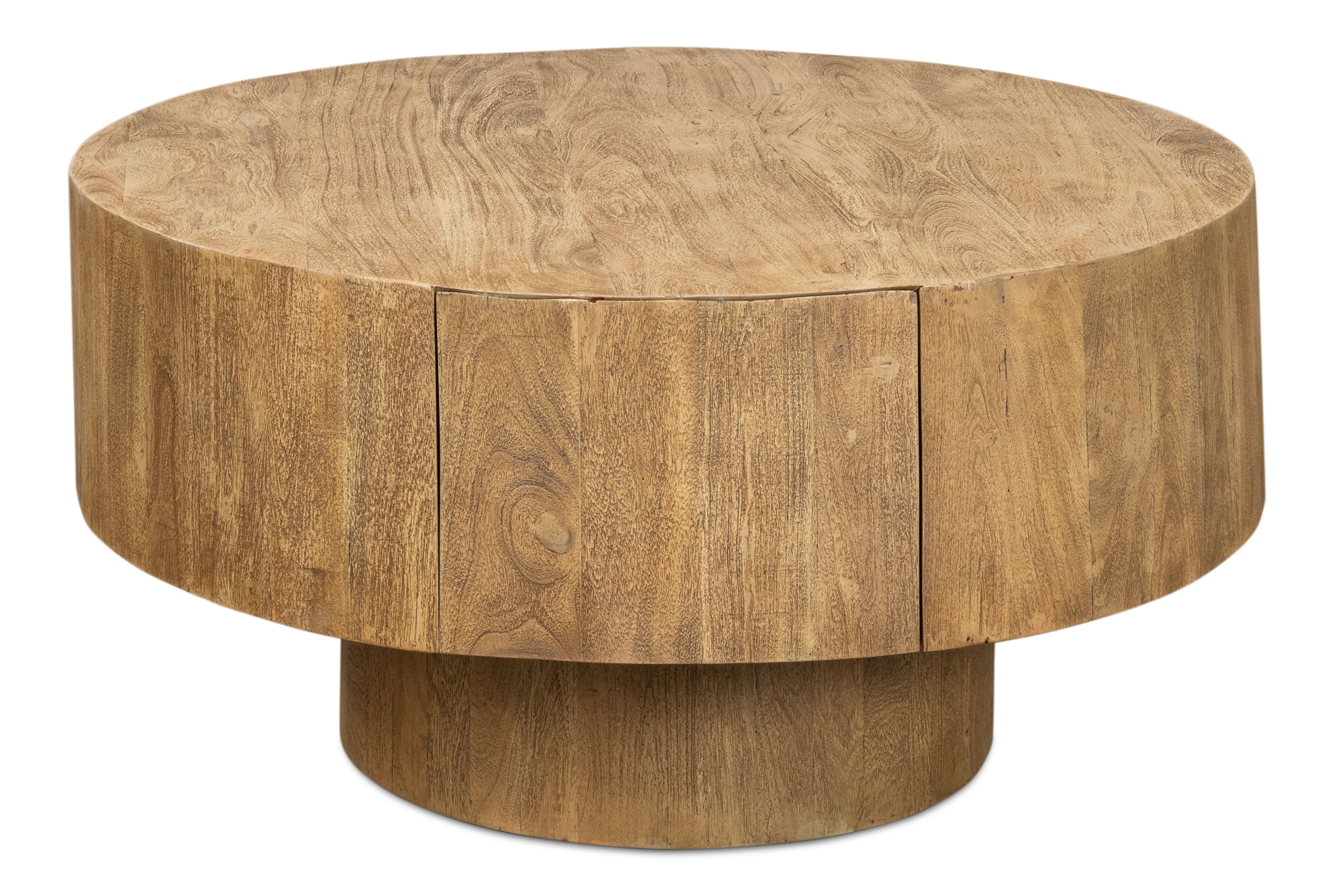 Brutus Barnwood Table, Coffee Table by Sarreid, 36" length x 36" width x 18" height View 2