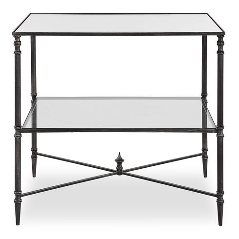 Henzler Mirrored Steel Lamp Table