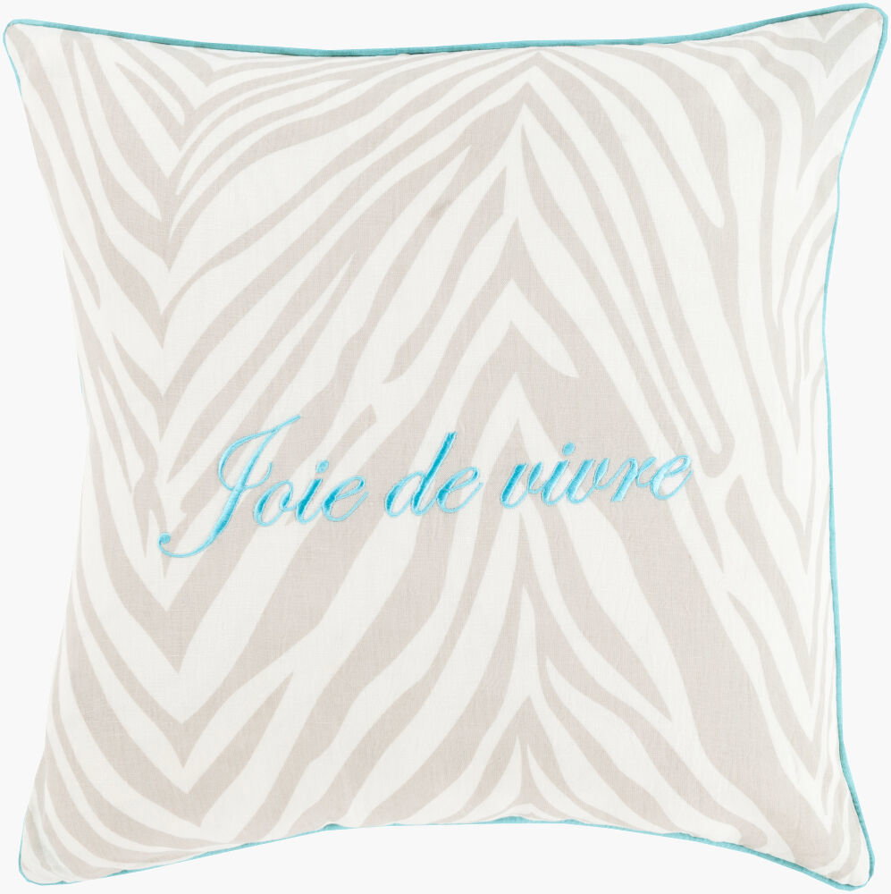 Joie de Vivre Accent Pillow Down, Decorative Pillow by Surya, 20" length x 20" width